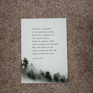 Nature-Inspired Art Print with Quote by Lord Byron